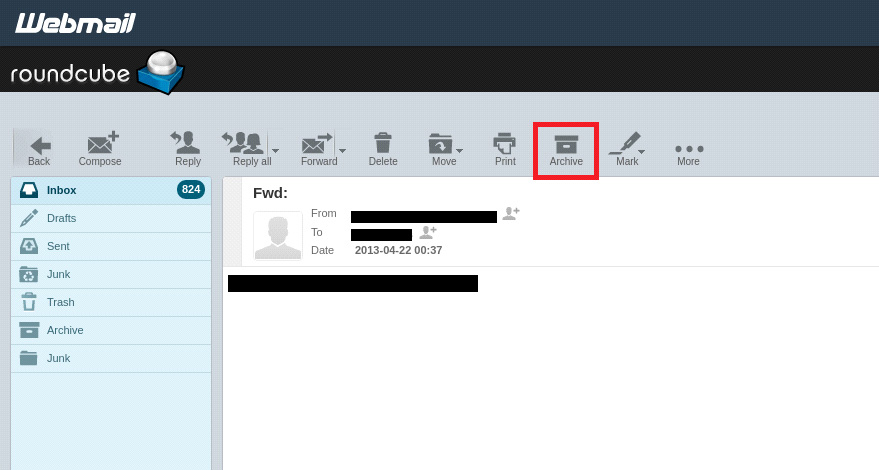 Automated Email Archiving in Roundcube 6 Mail archiving