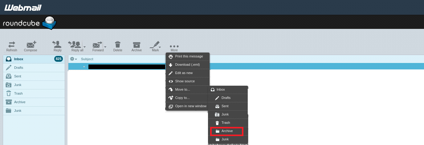 Automated Email Archiving in Roundcube 5 Mail archiving