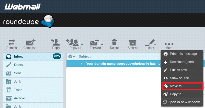 Automated Email Archiving in Roundcube 4 Mail archiving
