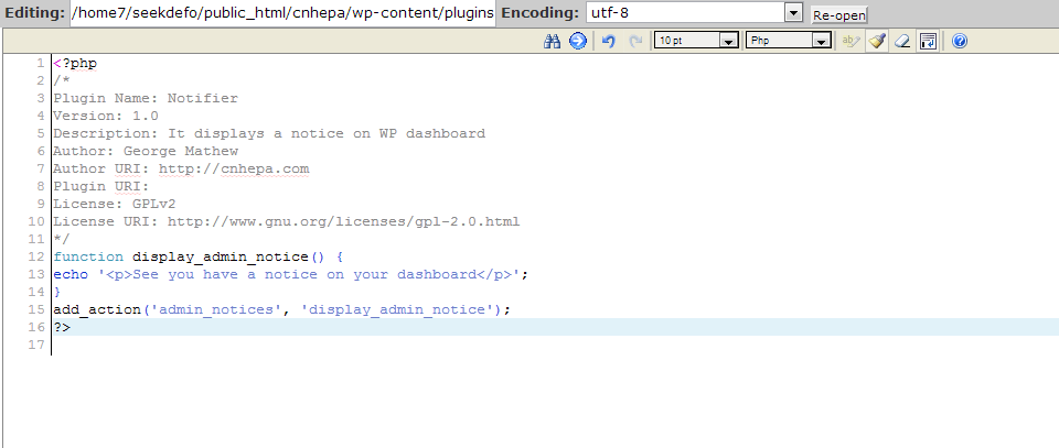 1588176063 366 Example of writing a simple WordPress Plugin