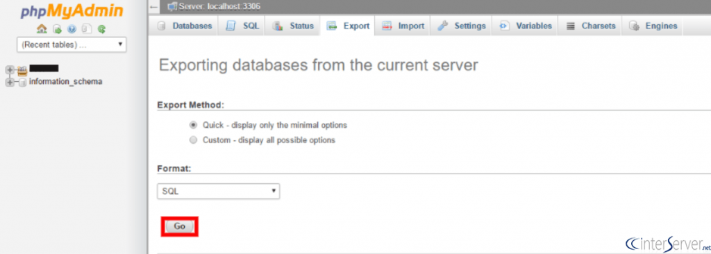 How to backup a MySQL database using PhpMyAdmin 6 Backup MySQL