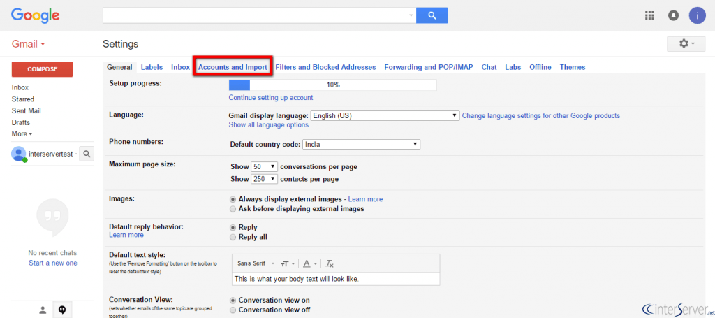 Set up Mail Fetching at Gmail 2 Mail fetching at Gmail