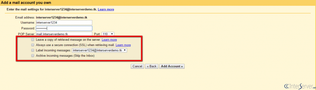 Set up Mail Fetching at Gmail 6 Mail fetching at Gmail