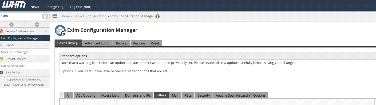 Customize Exim System Filter File 1 exim filter