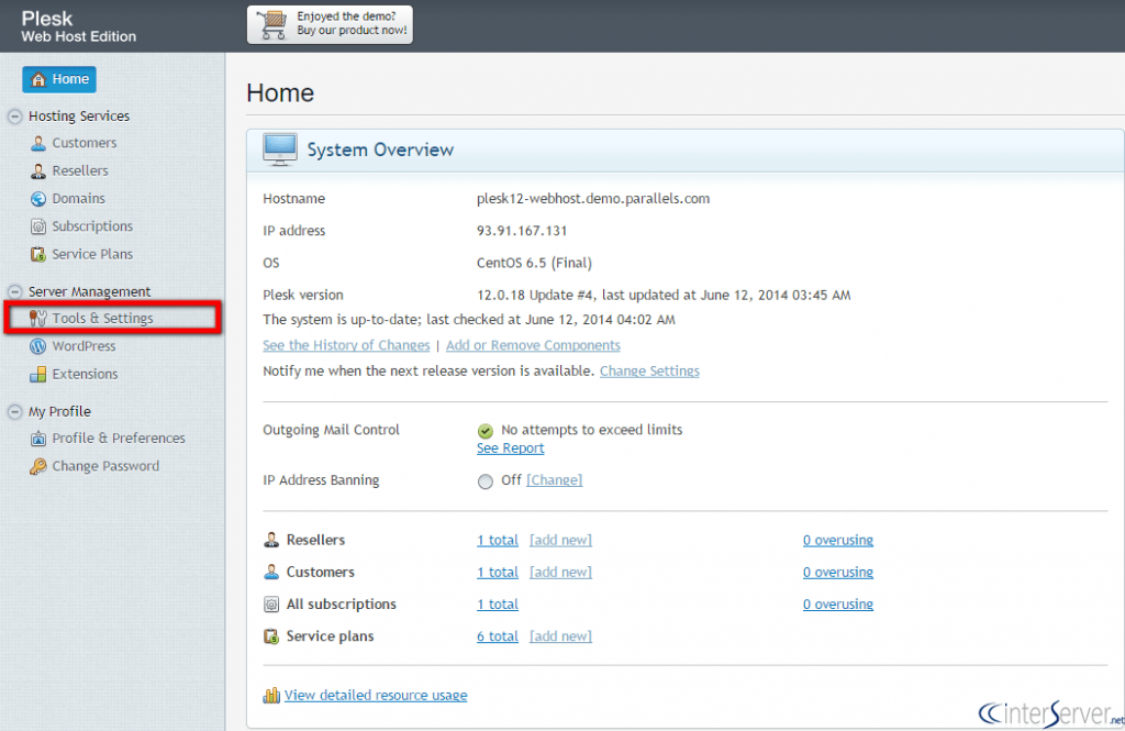 Spam Filter Settings in Plesk